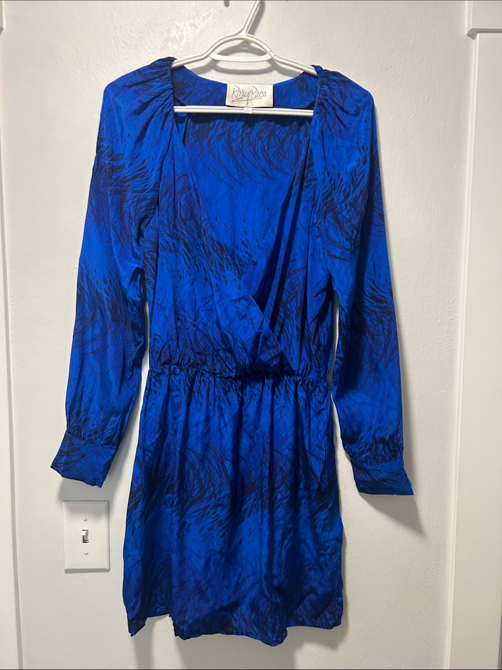 Rory Beca Electric Blue Long-Sleeve V-Neck Dress